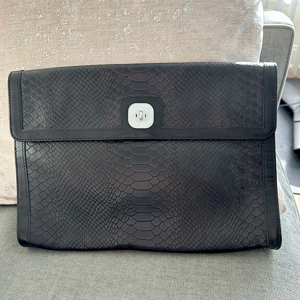 Longchamp leather clutch. Never used